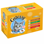 96x100g Catessy Miks koščki v želatini hrana za mačke