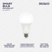 DELTACO SMART HOME LED Žarulja E27 BIJELA