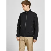 Jack&Jones JJERUSH HARRINGTON BOMBER moška jakna Regular Fit Black (Velikost XXL)