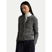 Polo Ralph Lauren Pletena jopica 211972104500 Siva Slim Fit