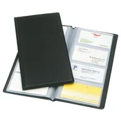 Držač posjetnica ESSELTE Standard, PVC-prekriveni karton, 128 komada, crna