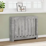 Vidaxl Pokrov za radiator betonsko siv 104x20x82 cm inženirski les