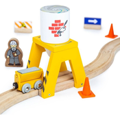 Bigjigs Toys Bigjigs železniški silos s cementom
