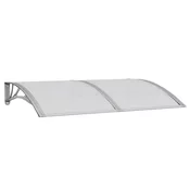 MAISON CHIC Nadstrešek - Senčniki za vrata siv 150x100 cm polikarbonat, (22039264)