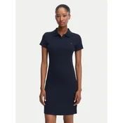 Tommy Jeans Vsakodnevna obleka Bodycon DW0DW22852 Mornarsko modra Slim Fit