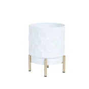 Homestar Lonec za rože DEIA D15xV20 cm bela zlata