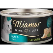 Miamor Fileji Naturelle, konzerva 80 g - Piščanec + tuna