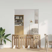 Preklopna ogradica za kucne ljubimce 4 pcs Zanatski Hrast