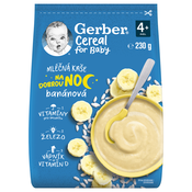 GERBER Mlečna kaša kosmiči banana Lahko noč 230 g