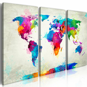 Slika - World Map: An Explosion of Colors 60x40