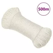 Vidaxl Delovna vrv bela 8 mm 500 m polipropilen
