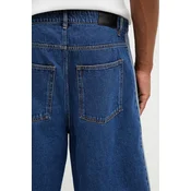 adidas Jeans kratke hlače adicolor Firebird KD1500 Modra Loose Fit