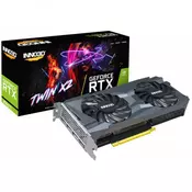 INNO3D GEFORCE RTX 3060 TI TWIN X2 LHR (1665MHz14Gbps) 8GB GDDR6 256-bit DP+DP+DP+HDMI VA32D PG190 GA104-202 ( N306T2-08D6-119032DH )