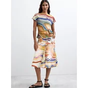 Desigual Majica marine / rjava / rumena / svetlo siva