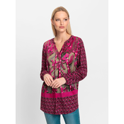 heine Bluza kaki/svetlo roza/temno roza
