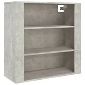 MAISON CHIC Stenska omarica - Zidna omarica betonsko siva 80x33x80 cm inženirski les iu420, (22063269)