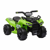 HOMCOM Otroški električni štirikolesnik s 6V baterijo, delovnimi lučmi in gumbom za pospeševanje, starost 18-36 mesecev, 66x44x42cm, zelena