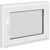 Vidaxl Okno za klet RISOR 80 x 60 cm PVC in steklo Antracit