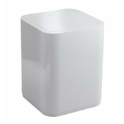 Koš za smeti Flip bin SEVENTY, 8 l, ABS plastika, bel - Bela - Plastika - Stojalo - Kvadratna - Koš, 8 litrov - Klasični koš za odpadke