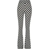 Womens plaid leggings in black/light asphalt cut