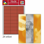 SK Label Univerzalne etikete S&K Label - rdeča, 70 x 36 mm, 2 400 kosov