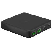 GOOBAY polnilec 2x USB-C + 2x USB-A GaN 5V 65W, črn
