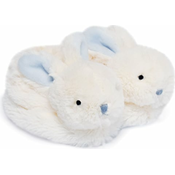 Doudou Darilni set - Komplet čevljev z ropotuljicami zajček modra 0-6 mesecev