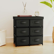 Ormaric za pohranu sa 6 ladica 55 x 29 x 55 cm crni celicni