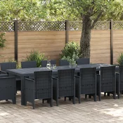Vidaxl Komplet za jedilnico v vrtu 13 pcs Antracit Plastika
