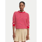 Tommy Jeans Pulover Essential DW0DW20159 Rdeča Regular Fit