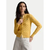 Polo Ralph Lauren Pletena jopica 211971868507 Temno rumena Slim Fit