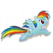 Flexmetal 24 folija balon z motivom ponija Rainbow Dash, 1 kos.
