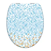 WC deska Schütte MOSAIK BLAU-ORANGE | Duroplast, Soft Close