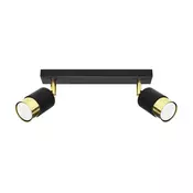 Sollux SL.1070 - Spot svetlo NERO 2xGU10/40W/230V crna/zlatna
