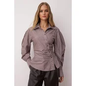 Trendyol Bluza čokolada/bela