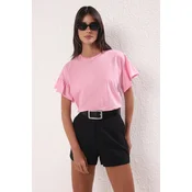 Trendyol Milla Ženska majica TWOSS22TS2429, Roze