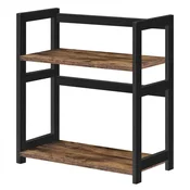 Songmics Stojalo za začimbe 2 nivoja 18x42x43 cm rjavo