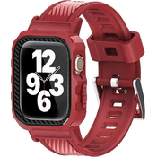 shumee ETUI PAŠEK ZA APPLE WATCH 1/2/3/4/5/6/7/8/9/SE 38/40/41mm RDEČ