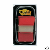 slomart lepljive beležke post-it index 25 x 43 mm rdeča (3 kosov)