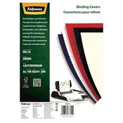 Zadnja platnica za spiralno vezavo, A4, 250 g, mat, FELLOWES Delta, zelena, 100 kosov, 100 kosov