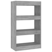 Ormaric za knjige / pregrada sivi hrast 60 x 30 x 103 cm drveni