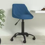 Vidaxl vidaXL Jedilni stol, moder, oblazinjen z žametom