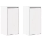 MAISON CHIC Stenska omarica - Zidna omarica 2 kosa bela 30x30x60 cm trdna borovina iu265, (22062873)
