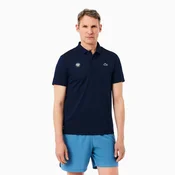 Moška majica Lacoste Roland Garros Performance Short Sleeved Ribbed Collar Shirt Navy Blue L