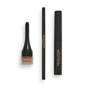 Makeup Revolution Ultra Brow Builder poklon set za obrve nijansa Medium Brown
