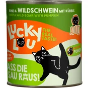 Lucky Lou Life Stage mačja hrana Adult - govedina in divji prašič - 800 g