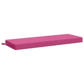Vidaxl Blazina za klop SOEST 100% poliester Roza 110 x 40 x 8 cm