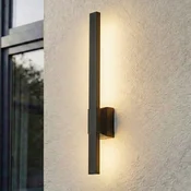 Lindby LED-stenna svetilka za zunanjo uporabo Sakari, črna, aluminij, višina 50 - Sodobni - črno