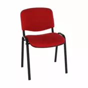 eoshop Pisarniški konferenčni stol ISO NEW, rdeč/črn, zložljiv, nosilnost 110 kg