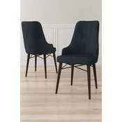 Hanah Home Set stolica Neta, 46x95x42 cm, 6 komada, Antracit-braon